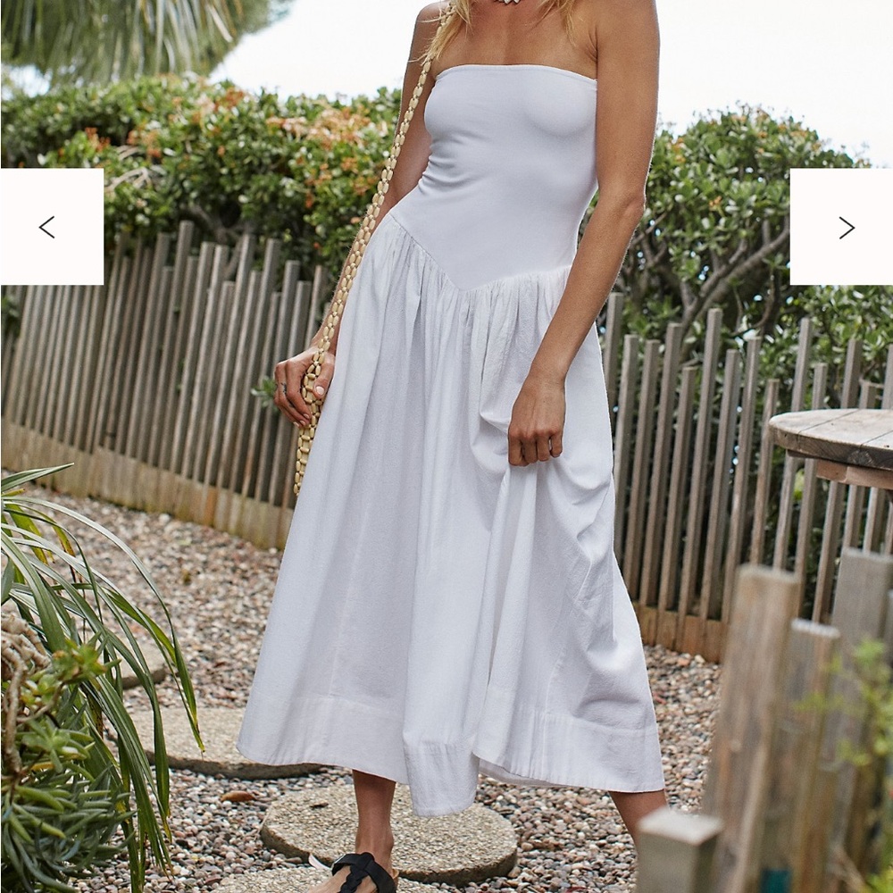 Free People Onda Drop-Waist Tube Midi